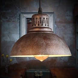 Retro Mini Style Painting Metal Pendant Light Outdoors
