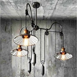 Vintage Country Mini Style Painting Metal Chandelier