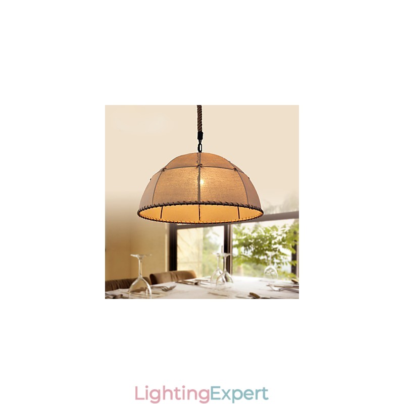 35CM Loft Industrial Wind Straightforward Linen American Country Creative Arts Droplight Lamp
