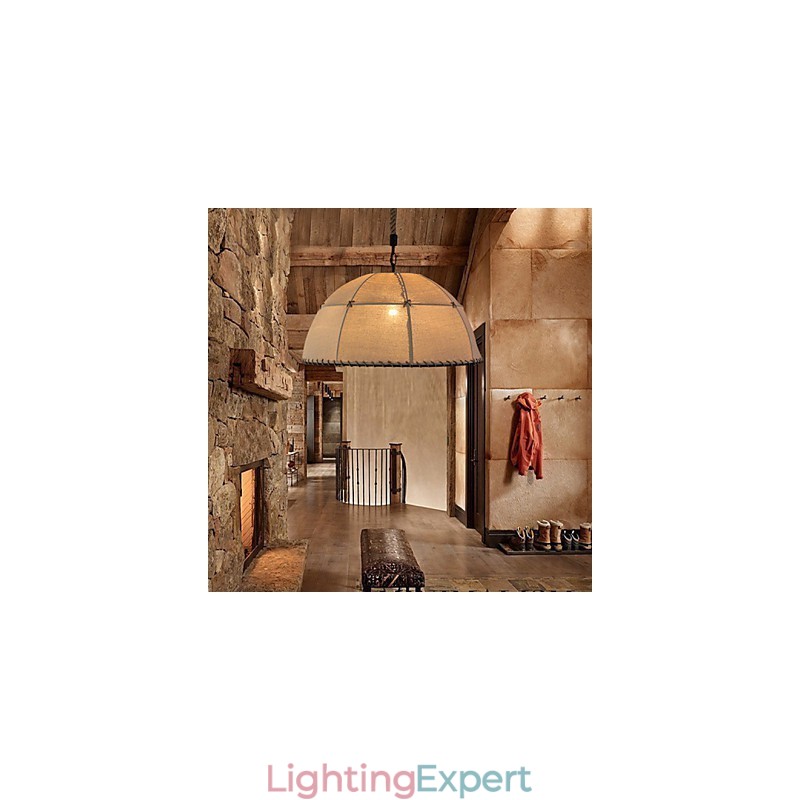 35CM Loft Industrial Wind Straightforward Linen American Country Creative Arts Droplight Lamp