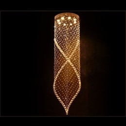 Crystal Chandelier Pendant Lighting Hanging Ceiling Lamps Fixtures with Clear K9 Crystal and Silver Canopy
