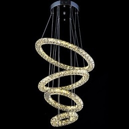Crystal Ring Pendant Light Modern Ceiling Chandelier Lighting Lamp Fixtures with