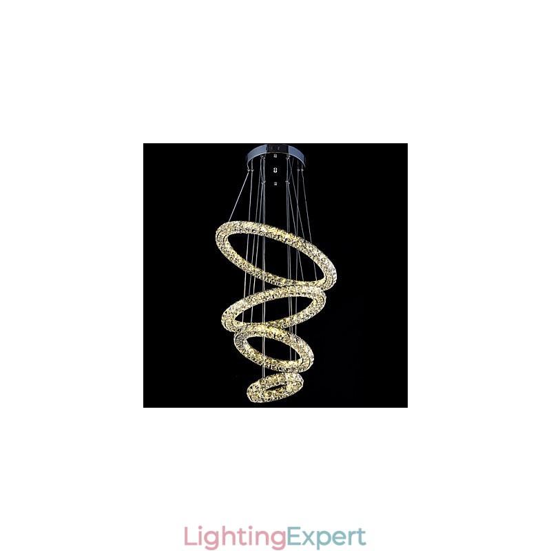 Crystal Ring Pendant Light Modern Ceiling Chandelier Lighting Lamp Fixtures with