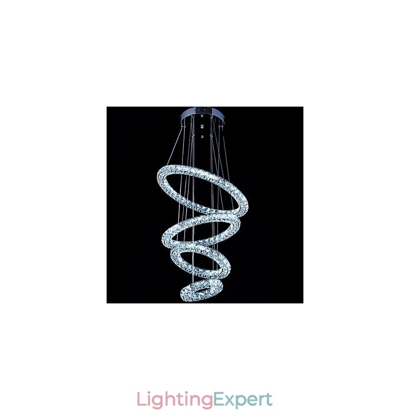 Crystal Ring Pendant Light Modern Ceiling Chandelier Lighting Lamp Fixtures with