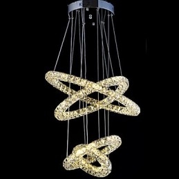 Crystal Ring Pendant Light Modern Ceiling Chandelier Lighting Lamp Fixtures with