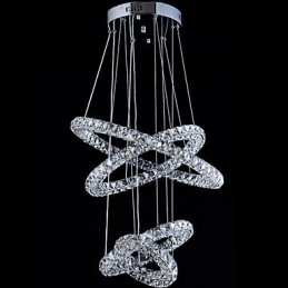 Crystal Ring Pendant Light Modern Ceiling Chandelier Lighting Lamp Fixtures with
