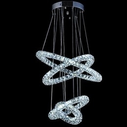Crystal Ring Pendant Light Modern Ceiling Chandelier Lighting Lamp Fixtures with