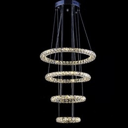 Crystal Ring Pendant Light Modern Ceiling Chandelier Lighting Lamp Fixtures with