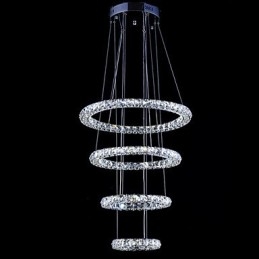Crystal Ring Pendant Light Modern Ceiling Chandelier Lighting Lamp Fixtures with