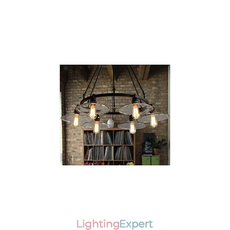Traditional Classic Vintage Retro Lantern Country Mini Style Painting Metal Pendant Light Dining