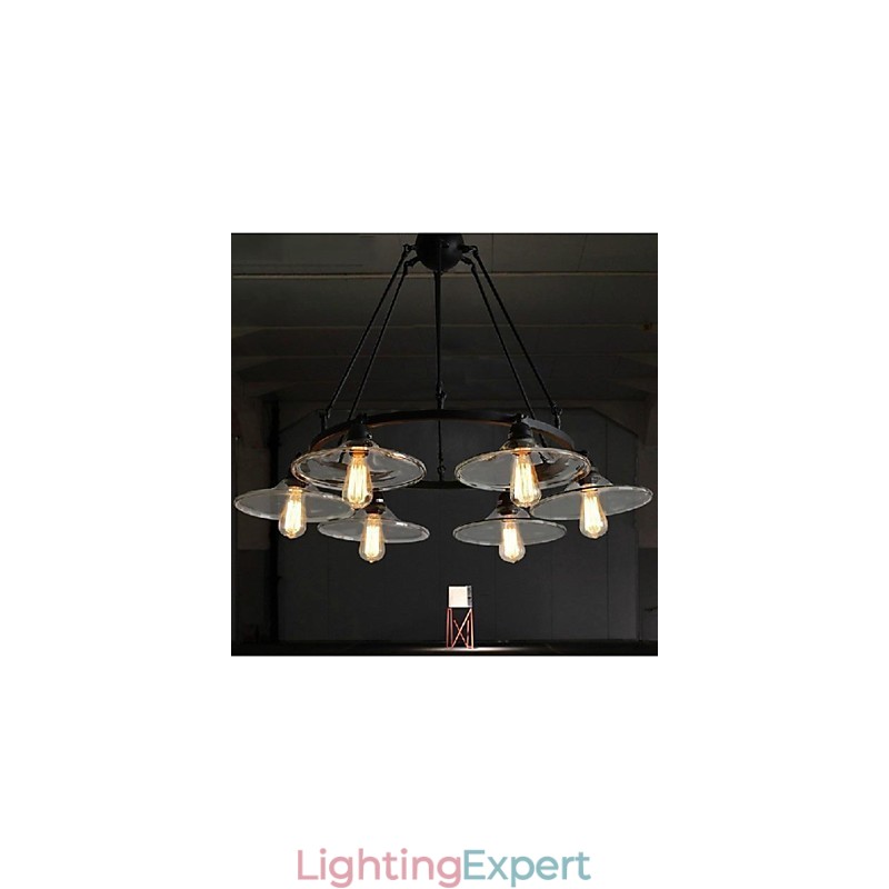 Traditional Classic Vintage Retro Lantern Country Mini Style Painting Metal Pendant Light Dining
