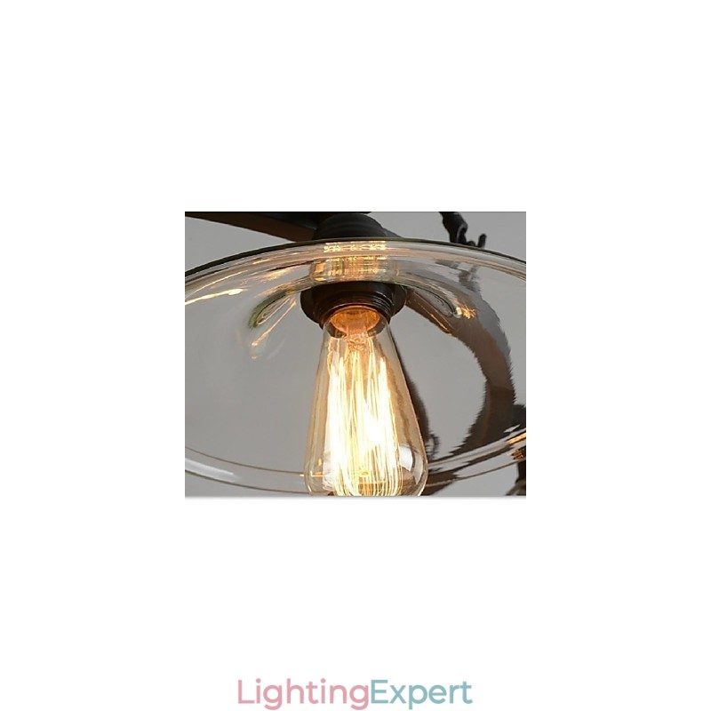 Traditional Classic Vintage Retro Lantern Country Mini Style Painting Metal Pendant Light Dining