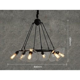 Traditional Classic Vintage Retro Lantern Country Mini Style Painting Metal Pendant Light Dining