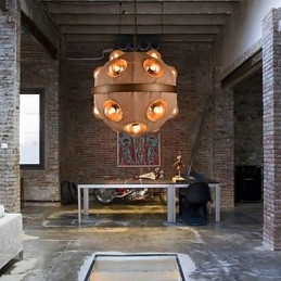Country Painting Metal Chandelier Pendant LightBedroom