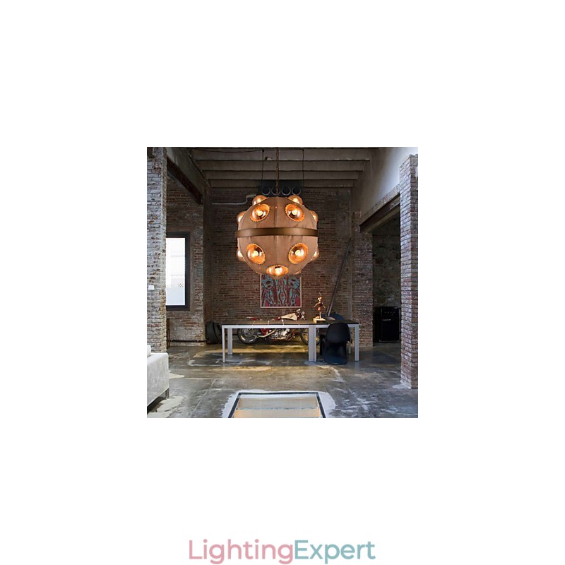 Country Painting Metal Chandelier Pendant LightBedroom