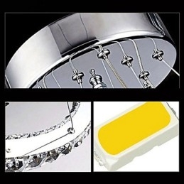 Pendant Lamps Ceiling Light Chandelier Lighting Round 4 Rings Large Ring Amber Crystal and Other Clear Crystal