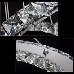 Pendant Lamps Ceiling Light Chandelier Lighting Round 4 Rings Large Ring Amber Crystal and Other Clear Crystal