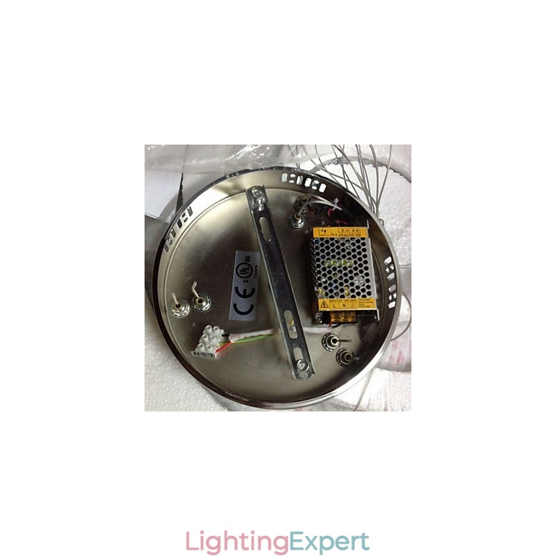 Pendant Lamps Ceiling Light Chandelier Lighting Round 4 Rings Large Ring Amber Crystal and Other Clear Crystal