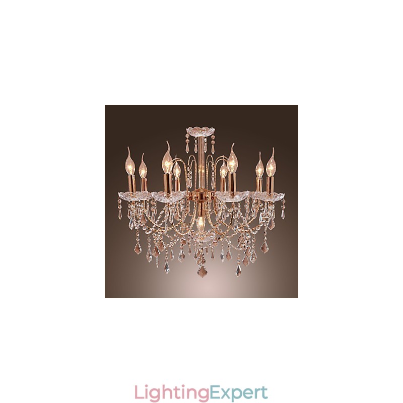 Elegant Crystal Chandelier with 9 Lights