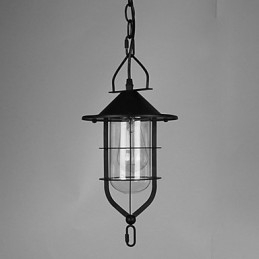 Vintage Country Painting Metal Pendant Light Garage