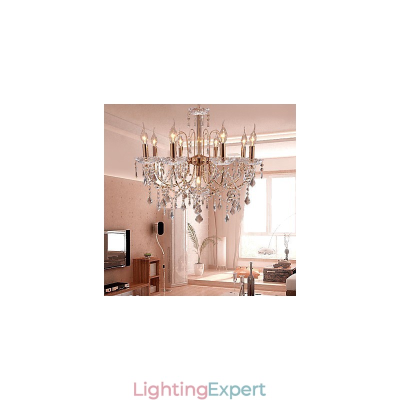 Elegant Crystal Chandelier with 9 Lights