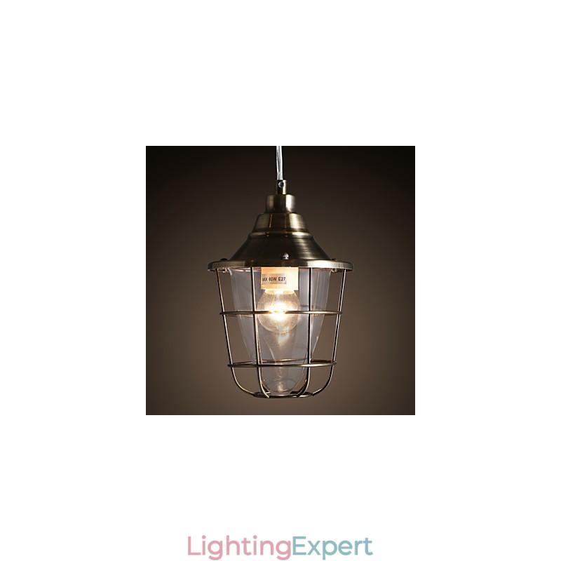 Retro Mini Style Electroplated Metal Pendant Light