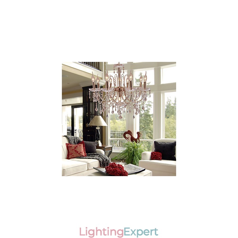 Elegant Crystal Chandelier with 9 Lights