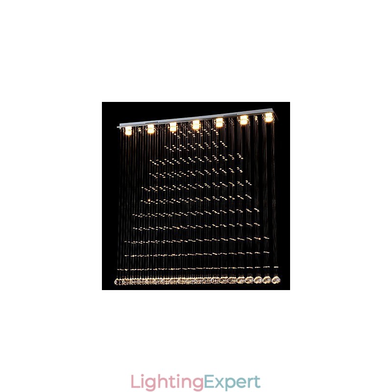 K9 Crystal Pendant Lamp Hanging Wire Chandelier Lighting Ceiling Light Indoor Café