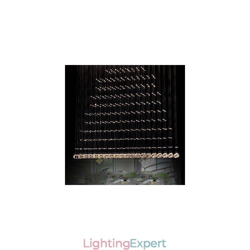 K9 Crystal Pendant Lamp Hanging Wire Chandelier Lighting Ceiling Light Indoor Café