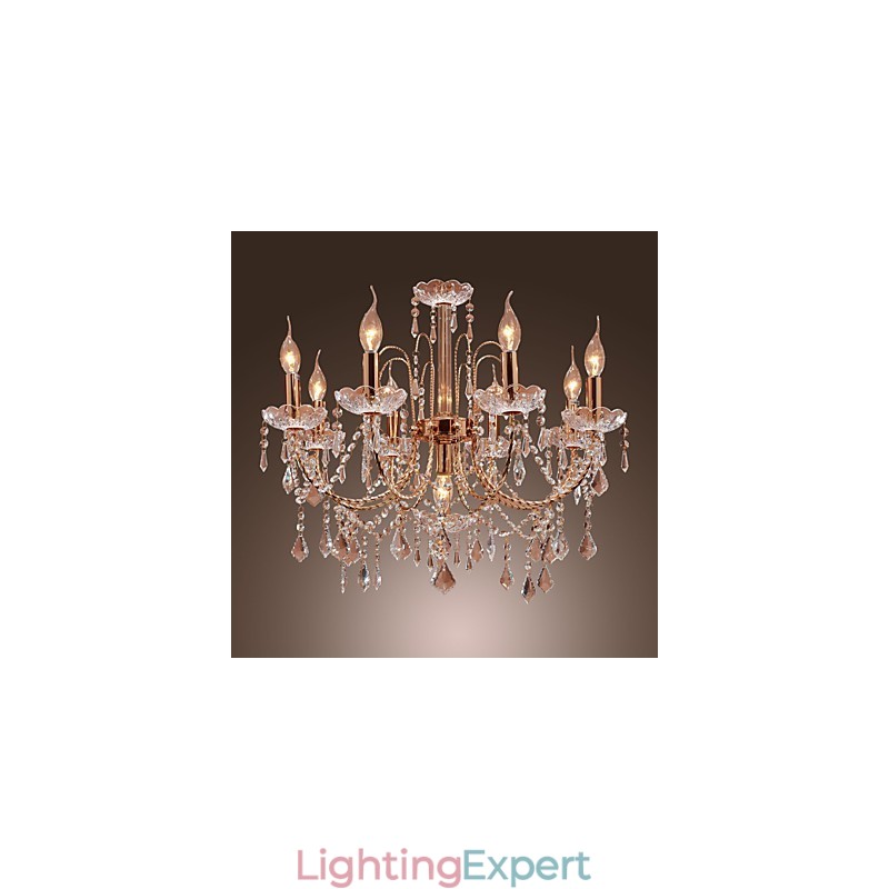 Elegant Crystal Chandelier with 9 Lights