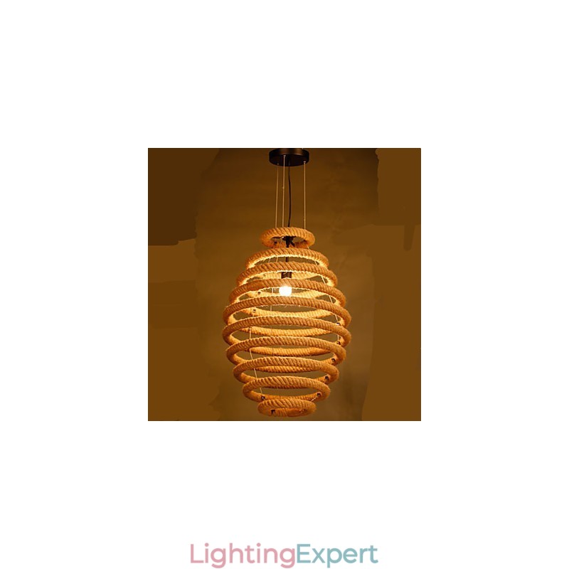 American Country Hemp Honeycomb Chandelier