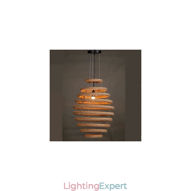 American Country Hemp Honeycomb Chandelier