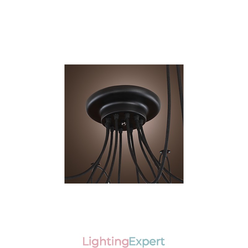 Chandelier Vintage Design Bulbs Included Living 10 Lights Pendant Light