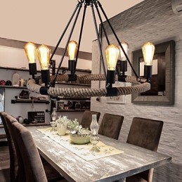 Chandelier Pendant Light Mini Style Rustic Lodge Metal