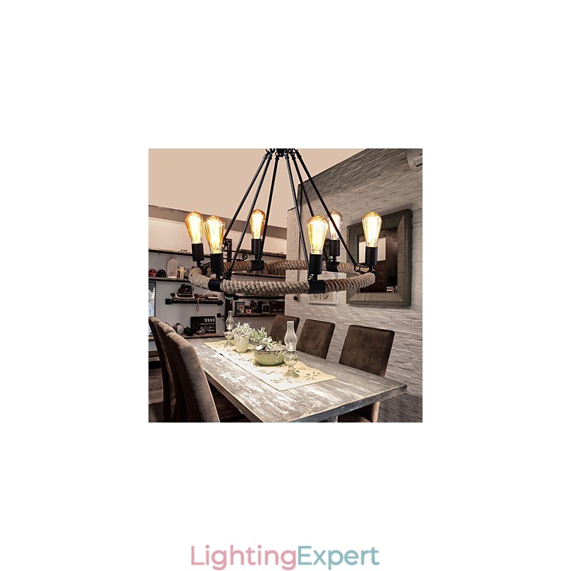 Chandelier Pendant Light Mini Style Rustic Lodge Metal
