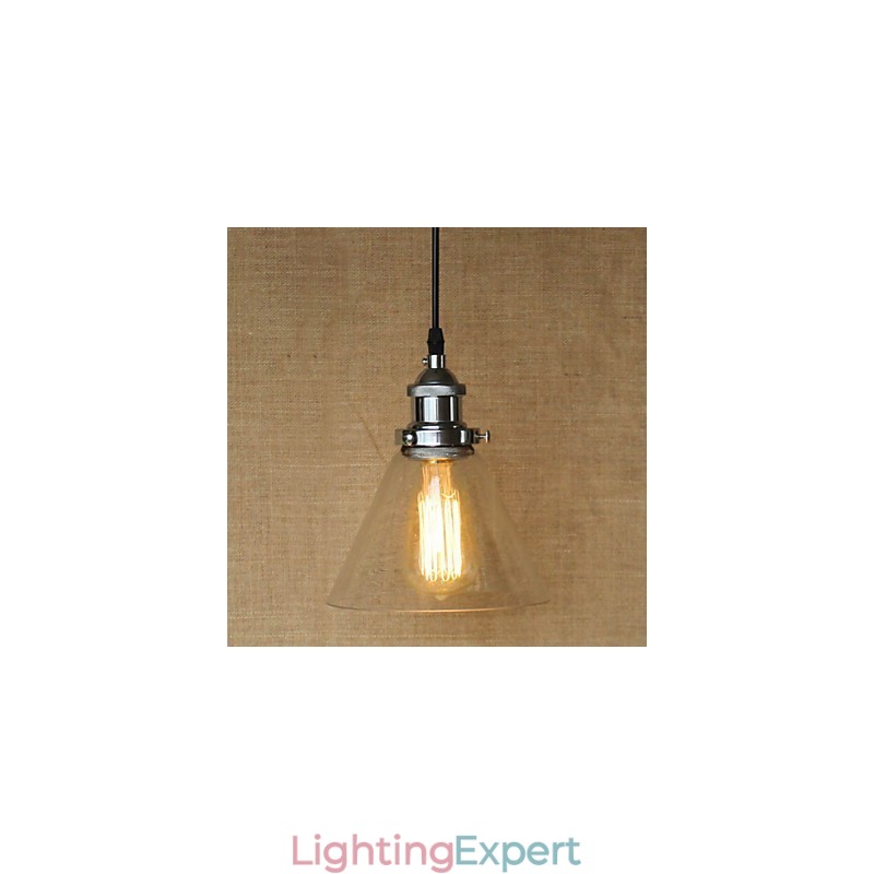 Traditional Classic Vintage Retro Country Globe Pendant Light