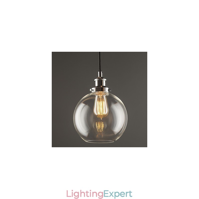 Traditional Classic Vintage Retro Country Globe Pendant Light