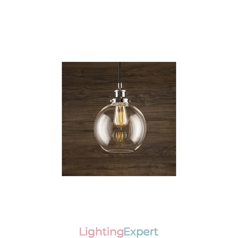Traditional Classic Vintage Retro Country Globe Pendant Light