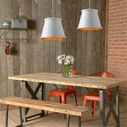 Classic Rustic Lodge Vintage Mini Style Painting Metal Pendant Light