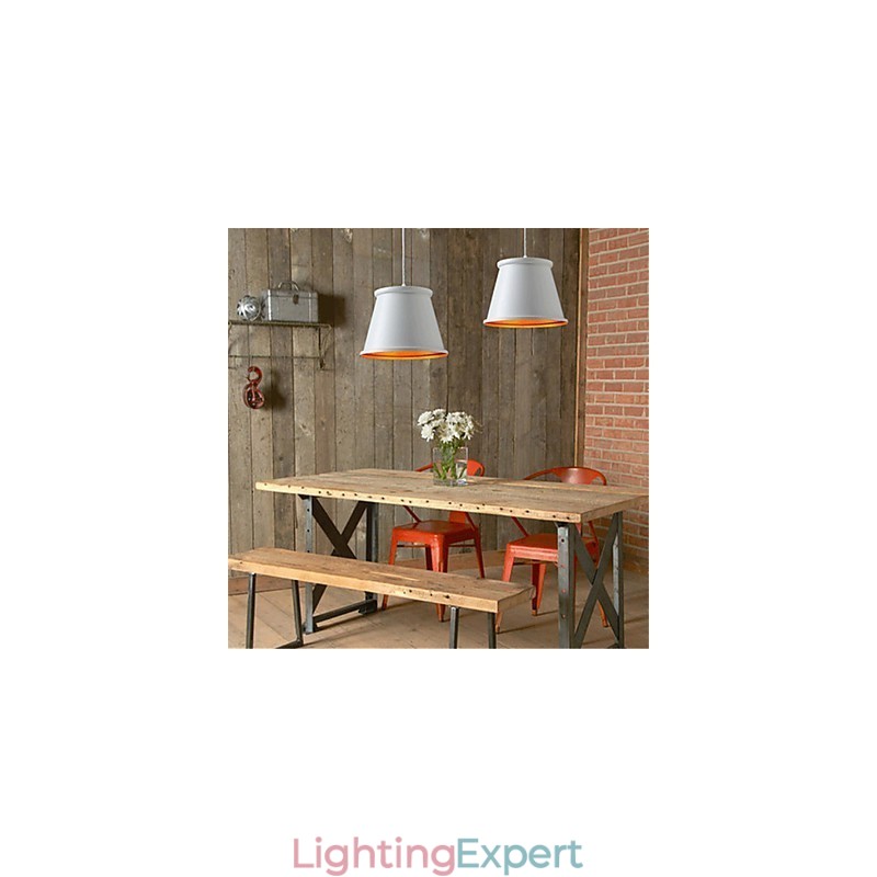 Classic Rustic Lodge Vintage Mini Style Painting Metal Pendant Light