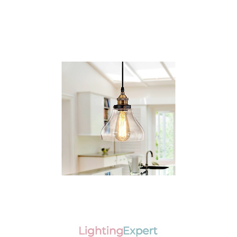 Traditional Classic Vintage Retro Country Globe Pendant Light