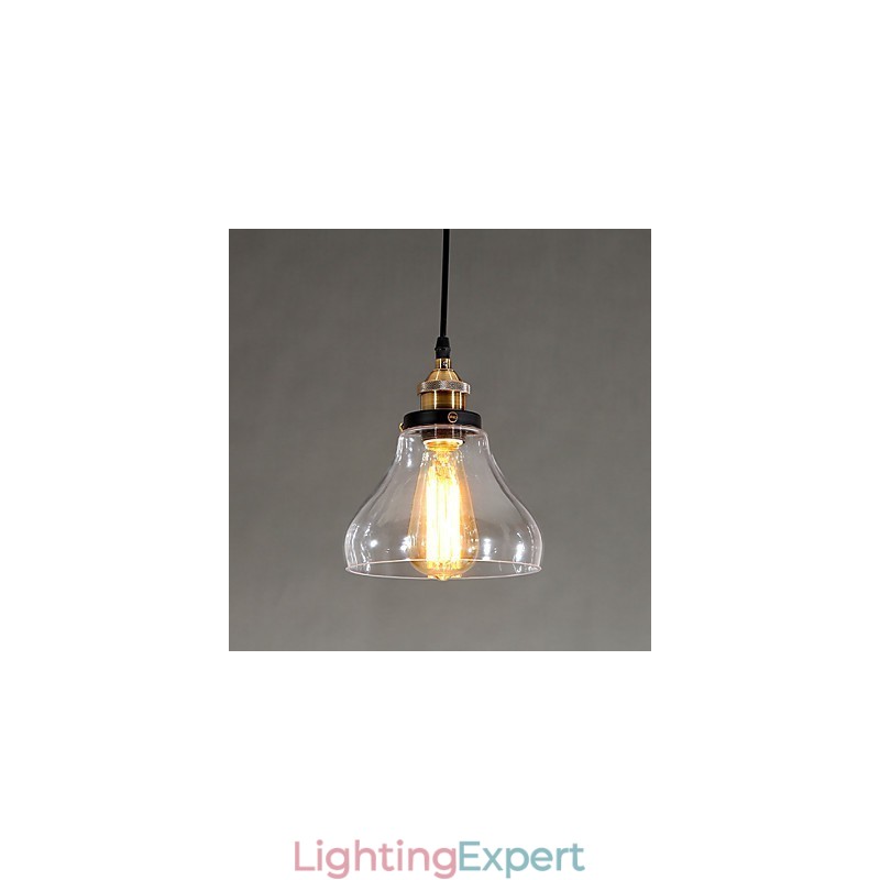 Traditional Classic Vintage Retro Country Globe Pendant Light