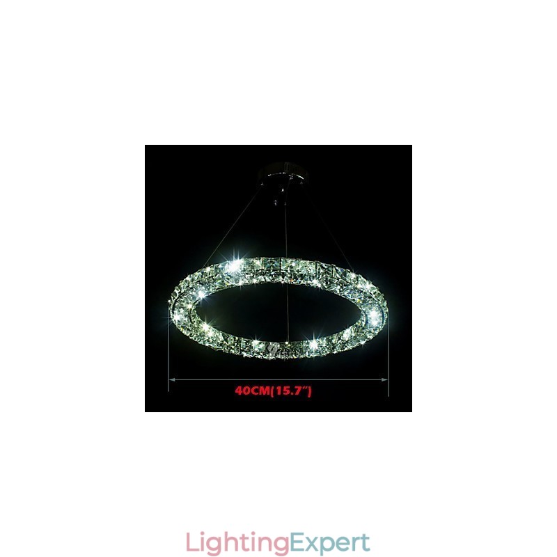 Crystal Pendant Lighting Modern Single D40CM Three Sides K9 Crystal Indoor Ceiling Lights Lamp Fixtures