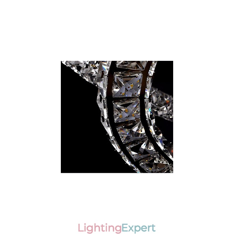Crystal Pendant Lighting Modern Single D40CM Three Sides K9 Crystal Indoor Ceiling Lights Lamp Fixtures