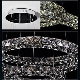 Crystal Pendant Lighting Modern Single D40CM Three Sides K9 Crystal Indoor Ceiling Lights Lamp Fixtures