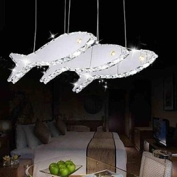 Modern Contemporary Crystal Metal Pendant Light
