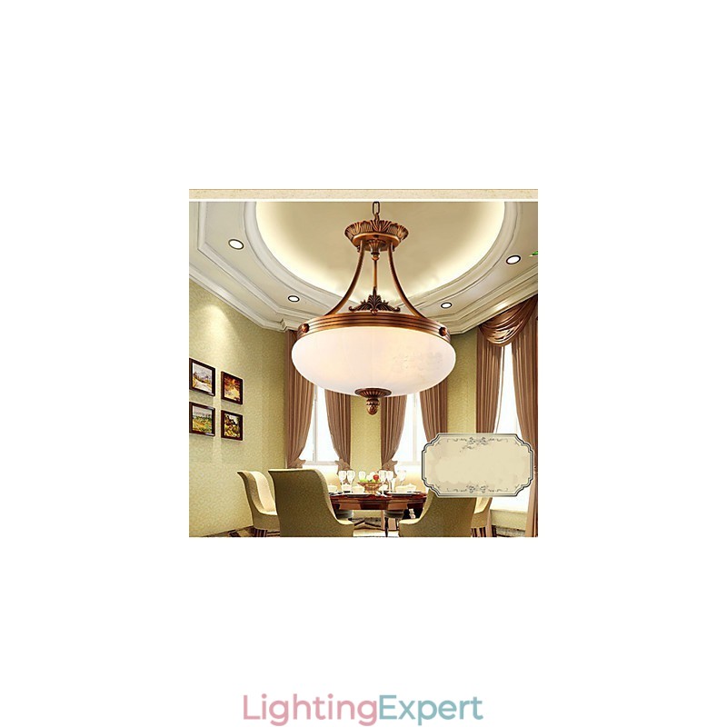 European Marble lamp Copper Chandelier Lights