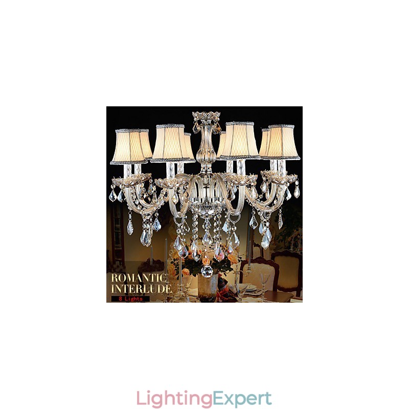 Large Crystal Chandelier 8 Arms Luxury Crystal Light Fashion Chandelier Crystal Light