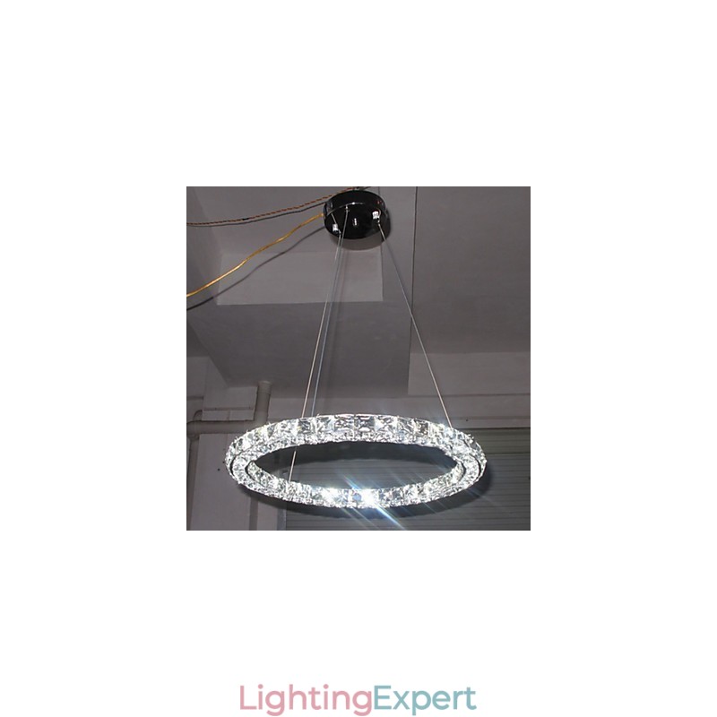 Crystal Pendant Lighting Modern Single D40CM Three Sides K9 Crystal Indoor Ceiling Lights Lamp Fixtures