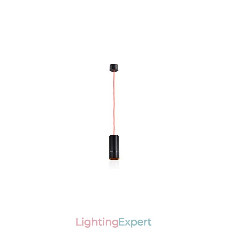 1 Light Mini Pendant light Black Anodized with Aluminium